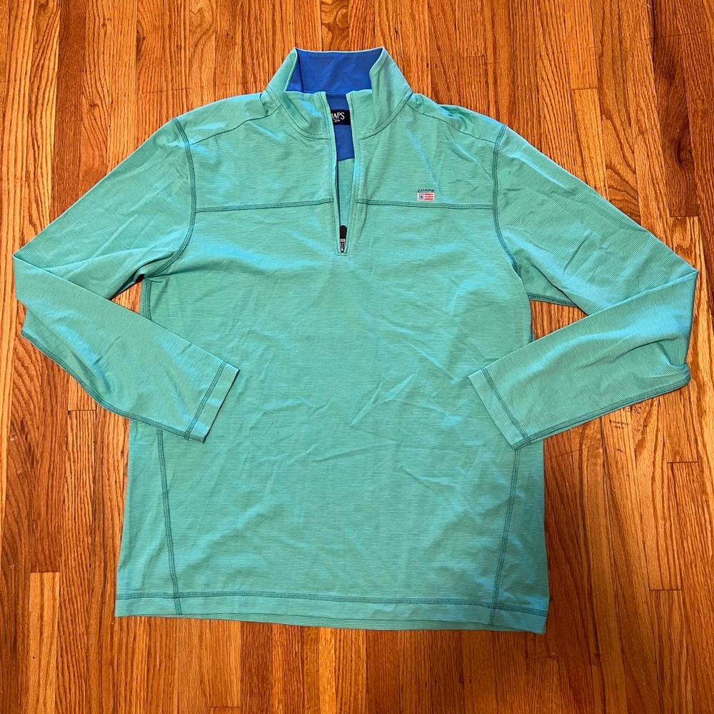 Chaps Mint Green Quarter-Zip Tech Pullover Nwot - image 1